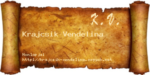 Krajcsik Vendelina névjegykártya